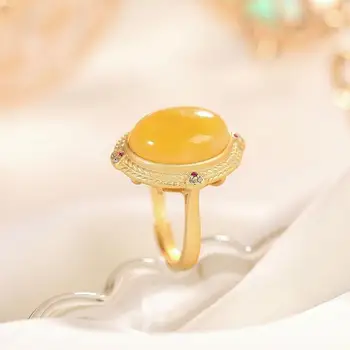 Dizajn originalni prirodni khotanski žad, открывающееся podesiv prsten, modni trend, divlje jednostavni klasični ženski nakit