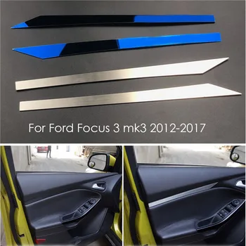 Za Ford Focus 3 mk3 2012-2017 Auto-Stil Prednja Vrata Traka Ukrasna Naljepnica Poklopac Od Nehrđajućeg Čelika 2 kom./compl. Auto oprema