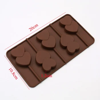 5 čak dvaput oblik silikona sapun čokolada kalup bombona na štap srca za pečenje кондитерского opreme kalup za tortu leda bombona кондитерского proizvoda