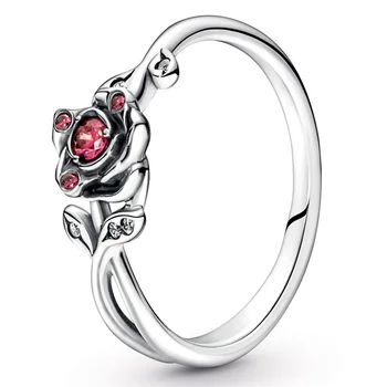 Autentična Prsten s Ružom Od 925 Sterling Srebra 