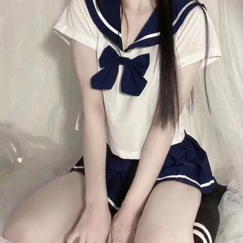 Uniforma Napast Student Koledž Stil Zabave Donje Rublje Napast Slatka i Kratka Suknja JK Uniforma Cosplay Anime Porno