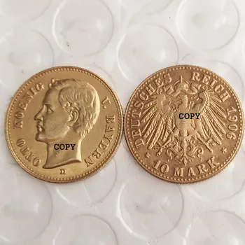 Njemačka, Bayern je 10 Maraka (1902-1912) 9шт Datuma za odabrane pozlaćenih fotokopirnih kovanica