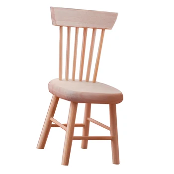 Vintage namještaj stolice razmjera 1/6 миниая drveni uncolored za figurice radnje, malu djecu