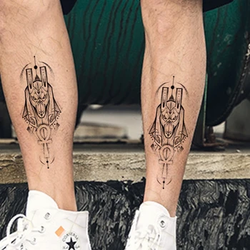 Vodootporne Privremena Tetovaža Naljepnica Drevni Egipat Mrgodan Žetelac, Anubis Totem Lažne Tetovaže Flash Tattoo dizajna za Muškarce, Žene Djevojčice