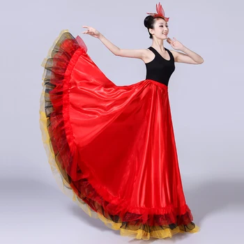 Crvena Duga Suknja Za Ples flamengo, Ženske Цыганские Suknje Za flamenco, Ženska Odijela Za Španjolski Ples, Ženska Odjeća Za Plesača borbe s bikovima DN3050