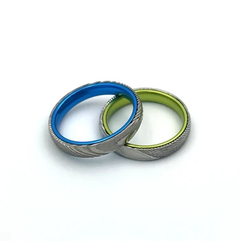 Klasični Srebrna Kupola Boje Damask Aluminijski Unutarnji Prsten Vjenčani Prsten Širine 4 mm Dar za Žene i Muškarce