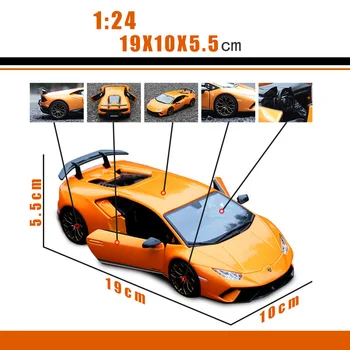 Bburago 1:24 Lamborghini uragan rafting model automobila simulacija automobil ukras zbirka poklon igračka
