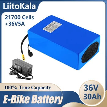 LiitoKala 36 U 30ah 21700 10S6P Električni Bicikl Baterija 36 U 30AH 1000 W Litij Baterija Ugrađen 30A BMS Elektromotor za električne bicikle