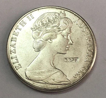 1966 Australija 50 centi - 2. portret Elizabete II; Cijele font