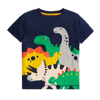 Majica sa kratkim rukavima i kratkim rukavima za djecu, ljetna Nova kolekcija dječje t-Shirt s slatka životinja i crtani slon, Majice, Majice od pamuka