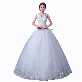 Vjenčanica Djeveruša haljina čipka-up Ball Haljina Svadben Haljina Žene Princeza Luksuzno Plus Size haljina