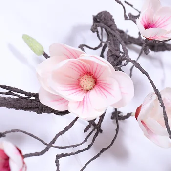 Cvjetovi magnolije гирлянда lažni grana Magnolije Svadbeni Nakit Loza Ivy Umjetno Cvijeće zidni Dekor Luk Viseće cvijeće
