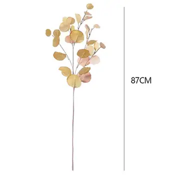 Umjetno Lišće Eukaliptusa Dugačak Plastični Štap, Svila Cvijeće Biljke Lažni Biljke Zidne Ukrasne Za Uređenje Doma Snimanje Vjenčanja