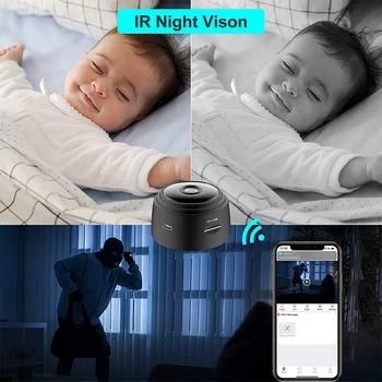 Mini-Kamera, Wifi 1080P HD Night Vision Kamere za video Nadzor Mikro-Kamera Aplikaciju za Video Snimanje Zvuka Daljinski Monitor