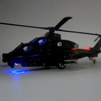 Model helikoptera od legure 1:64, vojni model s visokim imitacija, plišani avion, metalne dijelove, откидывающиеся, treperi i glazbene, besplatna dostava
