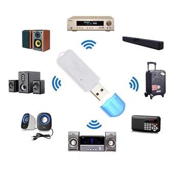 Auto Bežične Bluetooth V5.0 USB Audio Adapter MP3 Glazbeni Prijamnik Za Stereo AUX Kućne Zvučnike, RAČUNALA, Handsfree Poziva Mobilnog Telefona