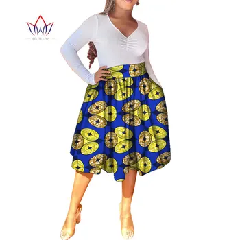 BintaRealWax Trendy Ženske Suknje s Waxy po cijeloj površini u Afričkom stilu, Базен, Velike Dimenzije 6XL, Afrička Odjeća, Дашики, Slatka Suknja s Kuglicama, WY097