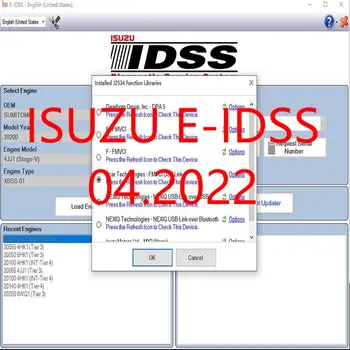 Za Isuzu IDSS (G-IDSS/E-IDSS) Izvoz 2022.03/2022.04 + Keygen + Dijagnostički servisni Sistemski alat Besplatna dostava