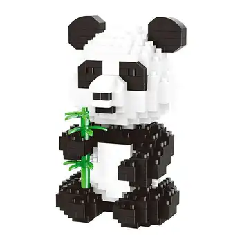Na raspolaganju 390 kom. Kreativna DIY Montažne slatka Panda Razvojne Igračke sa Životinjama Dječji Gradivni Blokovi Model Cigle 68243