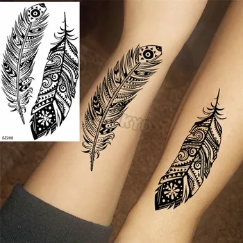 Crnci Samuraj Oklop Male Privremene Tetovaže Za Žene I Muškarce Realan Pero Mjesec Svemir Lažne Tetovaže Naljepnica Noga Ruka Tetovaže