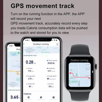 2022 Novi Pametni Sat DT7 Max Serije 7 GPS Trag NFC Bluetooth Poziv Bežični Punjenje Srca Smartwatch PK IWO W27 W37 Pro