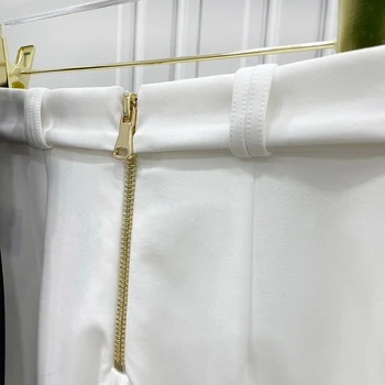 S-XXL Crno-bijeli dvije high-end elastičan pojas od elastične tkanine, приталенный, casual, za putovanje na posao, dobro se slaže sa ženskim hlačama