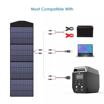 Prijenosni Solarni Panel Ctolity 200 W 18 U Stalak Kućište sa USB priključkom QC3.0 za generator Power Bank Vanjski Hitna Elektrana