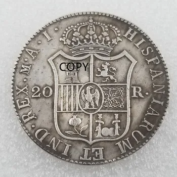 Prigodni novčić IOSEPH NAP DEI 1809 GRATIA, Izrađen od Starog španjolski Srebrni dolar, Točna kopija kovanice