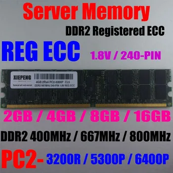 Poslužitelj 16 GB (2x8 GB DDR2 667 Mhz PC2-5300P memorija 4 GB 2Rx4 PC2-3200 DDR2 400 Mhz ECC REG 2 GB PC2 6400P 800 Mhz Registrirana ECC Memorija