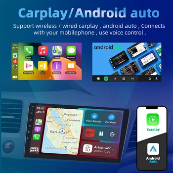 Podofo 2din Uređaj Android Auto Radio Za Škoda Yeti GPS Navigacija 4G WIFI Carplay DSP 10 