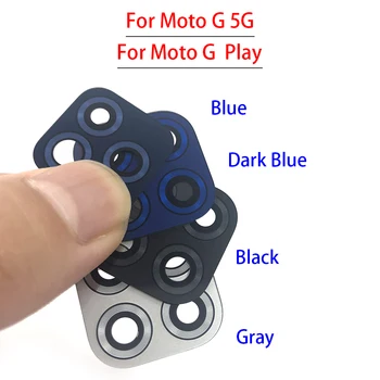 50 kom./lot, Staklena leća stražnjeg fotoaparata za Motorola Moto G 5G / G Play / G20 / E5 Plus s naljepnica