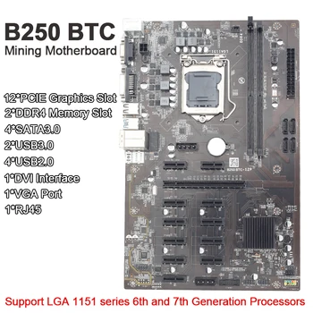 B250 Matična ploča za Майнинга PCIe X1 PCI-E X16 Planina Instalacija BTC ETH Za Asus LGA1151 USB3.0 SATA3 Procesor Intel Grafička kartica Майнинг Miner