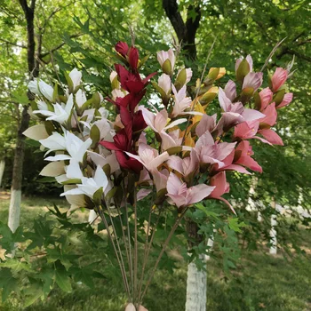 JAROWN Umjetni Cvijet Gladiola Cvijet Orhideje Svila Jedan Cvijeće Grančica Vjenčanje Home Dekor DIY Cvjetnih Aranžmana Materijali