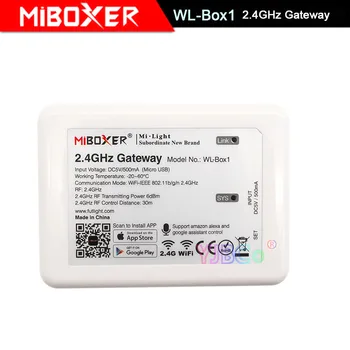 Miboxer 2,4 Ghz Gateway WL-Box1 WiFi kontroler kompatibilan sa sustavom IOS/Andriod, Bežični aplikacija za upravljanje led svjetiljka