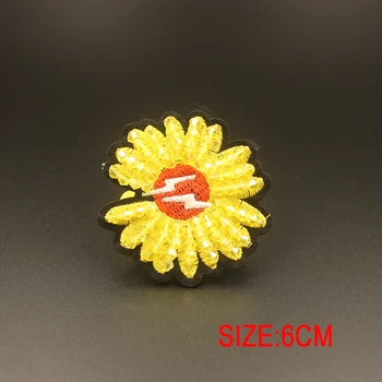 Bijeli vez mala tratinčica tkanina tijesto žuti cvijet crystal krpa modne popularne ženske pribor pribor za odjeću