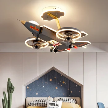 Dekor Dječje spavaće sobe led nevidljivi Stropni ventilatori svjetiljke blagovaonica Stropni ventilatori s pozadinskim osvjetljenjem daljinsko upravljanje lampom za dnevni boravak