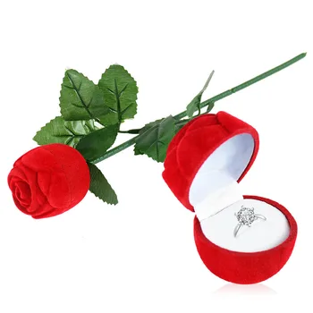 Kreativni Okvir Za Prstenje S Cvijetom Ruže, Romantični Poklon Za Valentinovo Za Djevojku, Momka, Vjenčanja, Zaruka, Vjenčani Prsten, Kutija Za Skladištenje