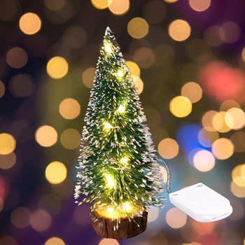 LuanQI Led Božićno Drvce 15 20 25 30 35 40 CM Tople i Svijetle Boje Svjetla Malo Božićno Drvce Božićnih Ukrasa Za Uređenje Doma