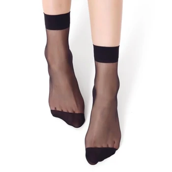 30 pari Ljetnih Prozirne Kratke Čarape, Ženske Tanke Kristalno Čiste Svilene Čarape Do Gležnja za Djevojčice, Glatka Nevidljive Нескользящие Odgovarajuće Čarape