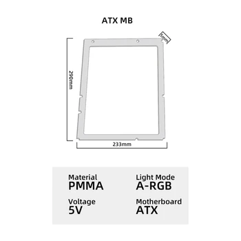 Matična ploča RGB poleđina Светоизлучающая Stražnja ravnina 5V 3 Pin ARGB Tablica ukrasnih žaruljica StripATX/ MATX / ITX A-RGB Okvir