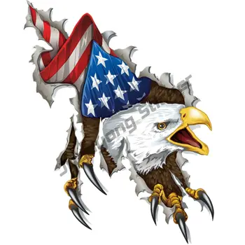 Jaz Orla, Američku Zastavu Pozadina Kutija Za Alat Sudarač Vinil Naljepnica Na Stražnje Vjetrobransko Staklo Moto Kaciga Naljepnica KK13cm
