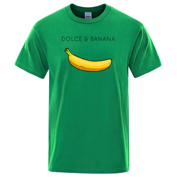 Zabavna Muška Majica s po cijeloj površini Dolce & Banana, Sportske Majice Оверсайз, Vanjska Odjeća s Okruglog izreza i Kratkih Rukava, Prozračna Majica u retro stilu Za
