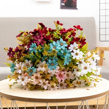 Umjetno Cvijeće Tratinčice Jesenja Svila Buket Za Uređenje Doma Vjenčanje Stolni Aranžman Rekvizite Za Snimanje Fotografija Lažna Cvijet