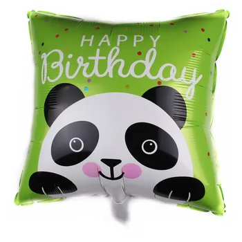 Crtani film Panda Folija Baloni Crna Točka Lateks S bijelim Sretan Rođendan Dječje Tema Party Balon Banner Ukras