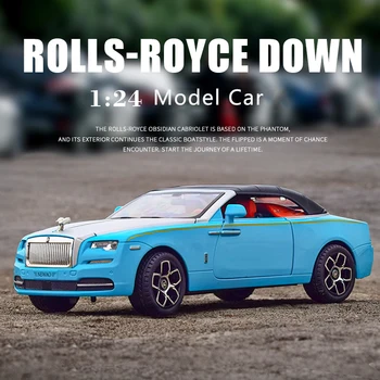 1:24 Rolls-Royce Yaoying Model Automobila Simulacija Legure Kabriolet Zvuk I Svjetlo Nasloniti Autić Dječak Zbirka Nakit Poklon
