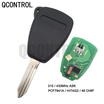 QCONTROL 2 Gumba Smart Remote Privjesak sa ID46 Čip 315/433 Mhz za Chrysler 300C Sebring PT Cruiser 05179516AA Bez Oznake