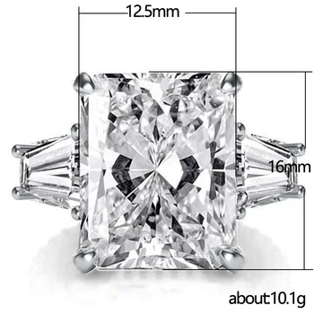 2023 Nova Luksuzna Princeza srebrne boje dizajn Zaručnički Prsten Masivan Prsten za Žene Poklon za Godišnjicu, Nakit Veleprodaja R6694