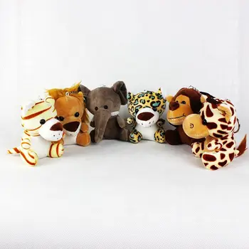 Pliš igračku lutka privjesak džungli životinja lav leopard slon majmun žirafa tigar privezak