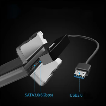 2,5-inčni Prozirni USB 3.0 i SATA HDD Kutija 3 TB Hard disk Hard Disk SSD Telo Kutija, Adapter za 5 Gbit/s Podrška za 1 TB