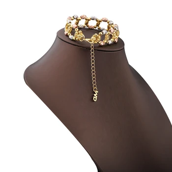 Moda Ogrlica Narukvica Naušnice Set, Dubai Zlatna Boja Nakit Kompleti Za Žene Svadbena Gozba Nakit